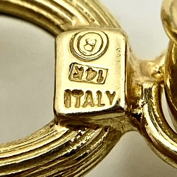 14K Yellow Gold And Turquoise Charm Bracelet - Picture 4 of 4